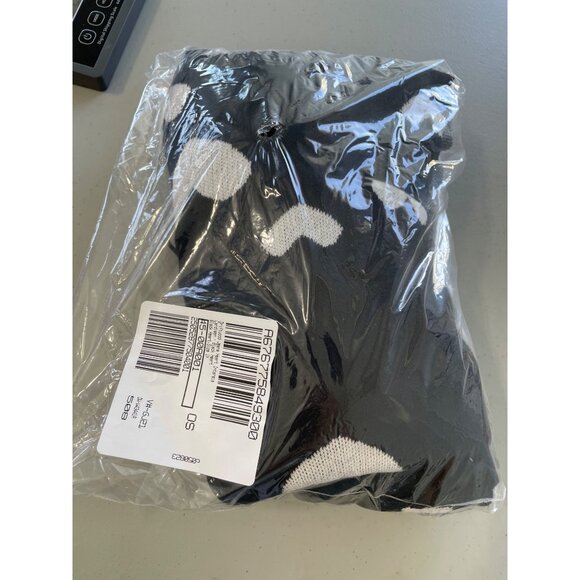 Driftwood Jeans Heart Intarsia Cardigan Size 1X Black Heart Knitwear Holiday NEW - Picture 4 of 8